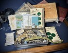 Vtg Antique Sewing Notions Carded Buttons Pearl Trim United Candy Tin Ephemera