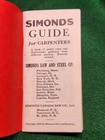 Simonds Guide For Carpenters 1924 Simonds Saw   Steel Co  Pocket Guide - Nice 