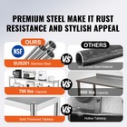 72 x 12  Stainless Steel Commercial Wide Double Overshelf For Prep Table