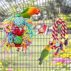 Bird Toys For Parakeet    Parrot Conure Chewing Shredding Foraging Toys With Rope