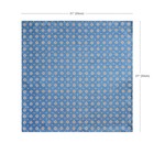 Men s 100 silk Pocket Square Cerulean Floral 53cm 21  Hand Rolled Made In China