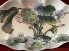 Vintage Toyo Macau Handpainted Lilly Flower Trinket Dish Vibrant Colors
