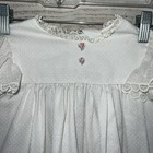 White Organza Swiss Dot Dress - Vintage - Unbranded - 3t Or 3 Baby Girls Dress