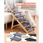 Uimoso 5-step Wooden Pet Stairs For Dogs Up To 150lb ideal For Bed Or Car Access