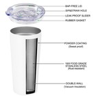 Vegond 20oz Tumbler Bulk Lid And Straw 6 Pack Stainless Steel Vacuum Insulated
