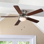 Hampton Bay Hugger 52 In  Led Indoor Brushed Nickel Ceiling Fan With Light Kit