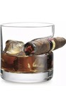 Set Of 2 Godinger Whiskey Glass Old Fashioned W  Indented Cigar Rest Clear