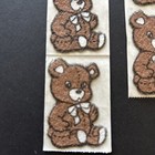 Lot Of 5 Vintage 1980   s Soft Fuzzy Teddy Bear 2    Sticker Brown White Bow Tie