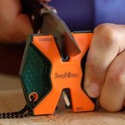 Accusharp 336c Sharp-n-easy 2-step Coarse fine Knife Sharpener  Blaze Orange