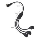  2pack 1 5ft 3 Outlet Power Splitter Extension Cord - 18inch 1 To 3 Flat Plug   