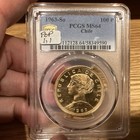 Chile 1963 Gold 100 Pesos Pcgs 64 Pop 1  1 Finer 