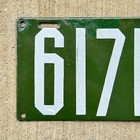1915 New Jersey Porcelain License Plate 4 Digit Green Glossy 6171