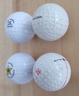 4 Antique Vintage Mesh Square Dimple Golf Balls Remake Black Tad Moore Quimet