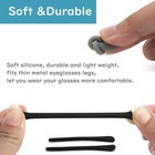 8 Pairs Eyeglass End Tips Ear Sock Pieces Anti-slip Tube Black white