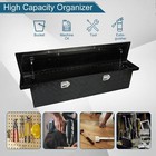Aluminum 63 x12 x14  Heavy Duty Pickup Truck Bed Tool Box Trailer Storage   Lock