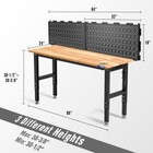 Workpro Adjustable Garage Workbench 60  1500 Lbs Load Capacity Work Benches New