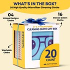 20 Pack Microfiber Cleaning Cloths For Glasses  Lenses   Screens     Gift Box