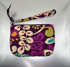 Vera Bradley Wristlet Wallet Zip Pouch W  Wrist Strap