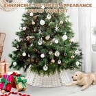 Christmas Tree Collar For 7 5 Ft Trees 27 Inch Woven Hyacinth 4 Pcs Rattan 
