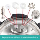 9pcs Lid Replacement Parts For Instant Pot Float Valve Duo Series Set  Black 