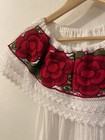 Mexican Hand Embroidered Rose Lace Blouse M Preowned Excellent