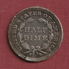 1858 Usa Seated Liberty Half Dime  vf  Hd8