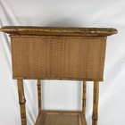 Antique Victorian Aesthetic Movement Tiger Bamboo Sewing Table 19th Century Cool