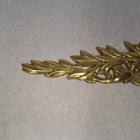 Vintage Solid Brass Decor Wall Pediment French Provincial Bow Roses Garland 15    