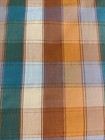 Bedspread Vintage Retro 70 s Bright Plaid Sears Perma Prest Twin full 76  X 102 