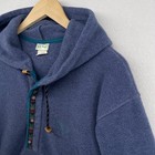 Ll Bean Hoodie Adult L Fleece 1 2 Snap Pullover Sweatshirt Jacket Blue Vtg Usa