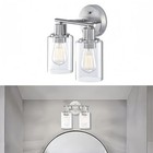  2-light Bathroom Vanity Light  Brushed Nickel Bathroom Light Vnt003 Silver