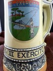 Ceramic Stein With Emblem Of The Brazilian Army And Inscribed Hq Of The 3rd Army