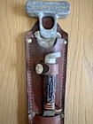 Vtg  Knapp Sport Saw Leather Sheath-western Fixed Blade Knife- Boise Idaho