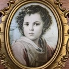 Vintage Princess Art Silk Print Wall Hanging Music Box West Germany Framed