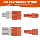 1 4 Quick Connect Fittings Industrial Air Coupling Basic Flow Brass 10 Pcs