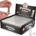 Coin Tubes For  Pennies - 100ct   Holds  lincoln  Penny   Durable Plastic Tub   