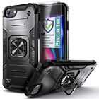 For Iphone 6 6s 7 8 Plus 11 12 Pro Max Case Armor Ring Cover With Tempered Glass