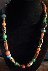 Vtg 26  Glass Beaded African Necklace Handmade