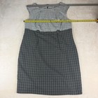 Calvin Klein Black And White Checked Sleeveless Dress 16w