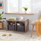 Brightroom Modern 2 Cubes Cube Organizer Storage Modular Bins 13  Weathered Gray