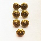 Lot 7 Vintage Metal Buttons Gold Tone Upcycling Sewing Jewelry Making