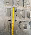 Stainless Steel Metal Sign Letters Lot Of 23   8 Inches Tall