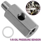 Oil Pressure Sensor Tee To Adapter Fitting Turbo Supply Feed Line Gauge 1 8  npt