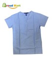 Unisex Medical Hospital Nursing Scrub V Neck With Cargo Set Relax Fit Light Blue