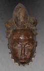 African Mask Wood Baule Ivory Coast Antiques Vintage Ethnic Tribal Wooden Art 