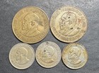 Lot Of 5 Different Kenya Africa Coins 10 50 Cents Collection World Foreign