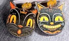 Vintage Mcm Style Halloween Cat Anthropomorphic Earrings New Mid Century Modern