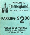 Welcome To Disneyland 1986 Parking   2 00 Anaheim California Ticket Light Blue