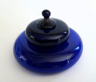 Antique C1860 s Cobalt Blue Glass Inkwell   Museum Showroom Piece