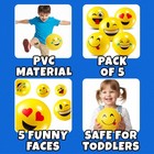 5-inch Happy Face Bouncing Balls For Kids   Toddlers  pack Of 5  - Playground   
